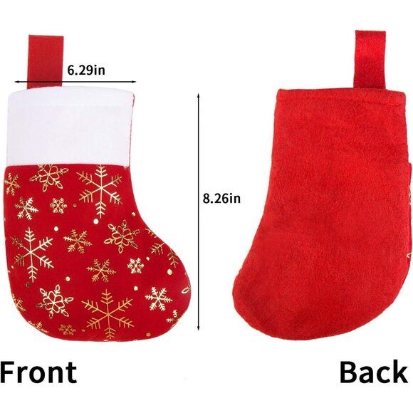 Christmas Mini Stockings,12 Pcs Felt Glitter Snowflake Stockings for Christmas T - Picture 3 of 6